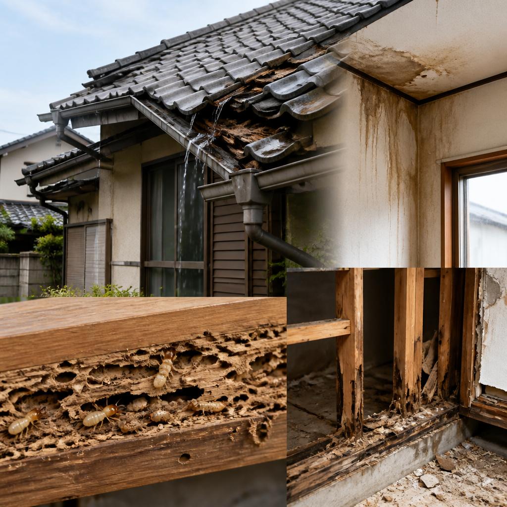 「そのまま」売れる！シロアリ被害や雨漏りがある家の買取査定ポイント